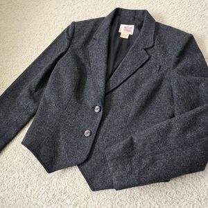 Vintage Mister Leonard Wool Cropped Blazer Size 10 Fits Medium